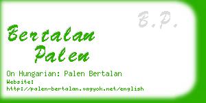 bertalan palen business card